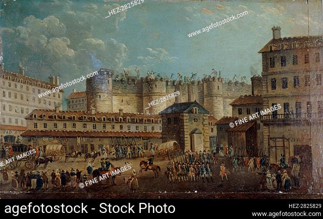 The Storming of the Bastille on 14 July 1789, 1789. Creator: Demachy, Pierre-Antoine (1723-1807)