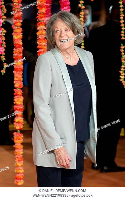 Premiere of 'The Second Best Exotic Marigold Hotel' - Arrivals Featuring: Dame Maggie Smith Where: London, United Kingdom When: 17 Feb 2015 Credit: Daniel...