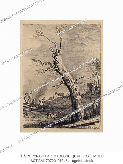 Winter, after a drawing completed in Saint-Chamond, 1795, Etching with drypoint and roulette; fourth state of four, Sheet: 11 5/8 x 8 9/16 in. (29