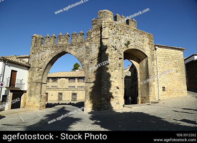 Puerta de Jaén, town gate. Baeza. Jaén province. Spain