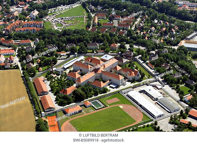 prison and sports field, Hitlers prison, Hoeness prison, Germany, Bavaria, Oberbayern, Upper Bavaria, Landsberg Am Lech