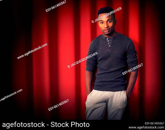 stand up comedy comedian stage red curtain show entertainment night