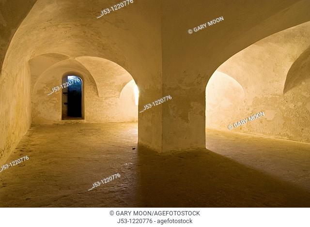 Dungeon in Fort Christiansvaern, Christiansted National Historic Site, St Croix, US Virgin Islands