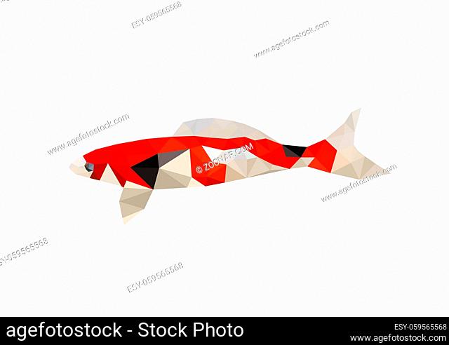 Illustration of origami fish