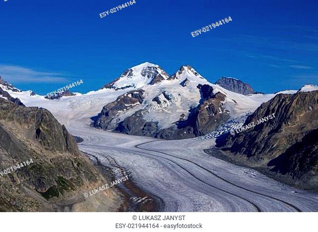 Aletch the longest glacier in Alps