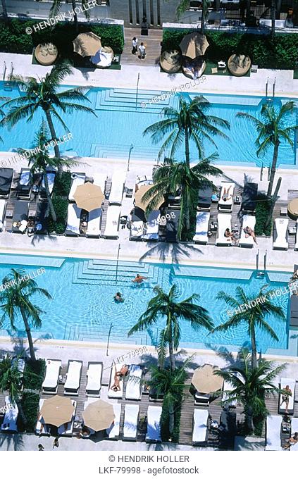 Swimming Pool, Spa Area, Hotel Setai, South Beach, Miami, Florida, USA
