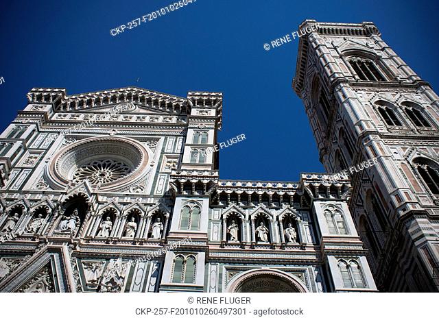 The Basilica di Santa Maria del Fiore is the cathedral church Duomo of Florence, Italy, begun in 1296 in the Gothic style to the design of Arnolfo di Cambio and...