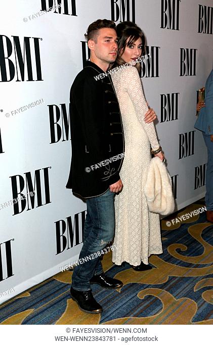 64th Annual BMI Pop Awards 2016 held at the Beverly Wilshire Four Seasons Hotel - Arrivals Featuring: Nick Noonan, Amy Renee Heidemann of Karmin Where: Beverly...