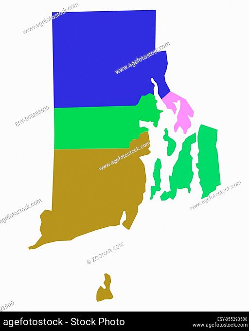 Karte von Rhode Island - Map of Rhode Island