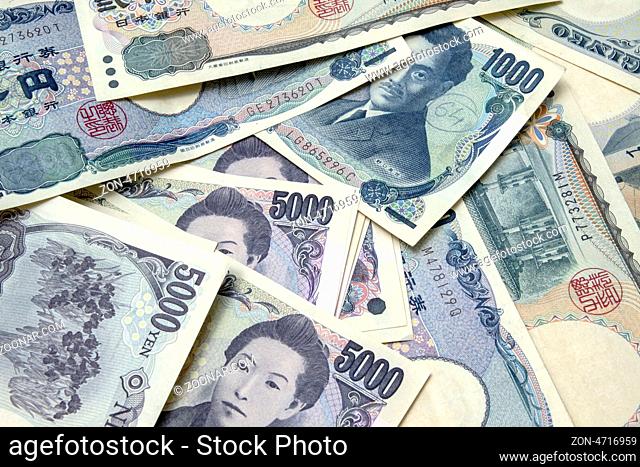 Background of Japanese yen notes