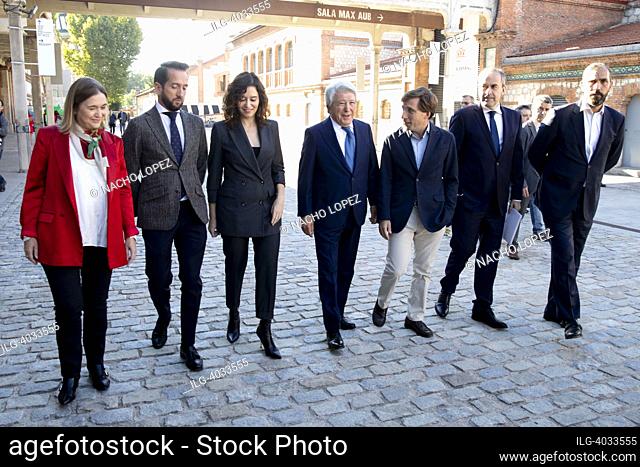 Isabel Diaz Ayuso, and the president of Atletico de Madrid, Enrique Cerezo and José Luis Martínez-Almeida attends to 10th edition of the Platinum Ibero-American...