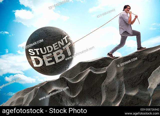 Concept of student loan and expensive education