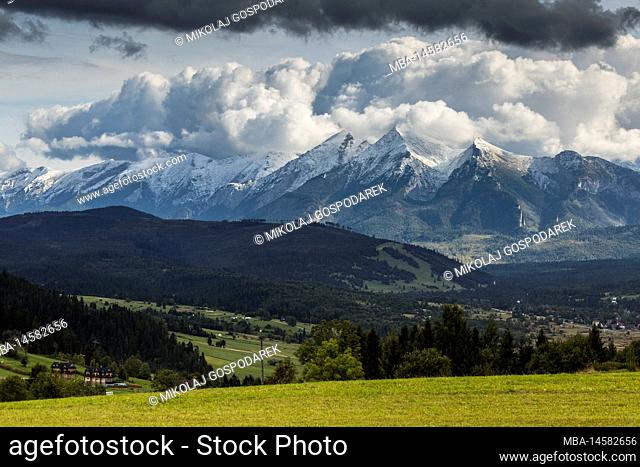 Europe, Poland, Lesser Poland, Tatra Mountains, Podhale, view from Czarna Gora