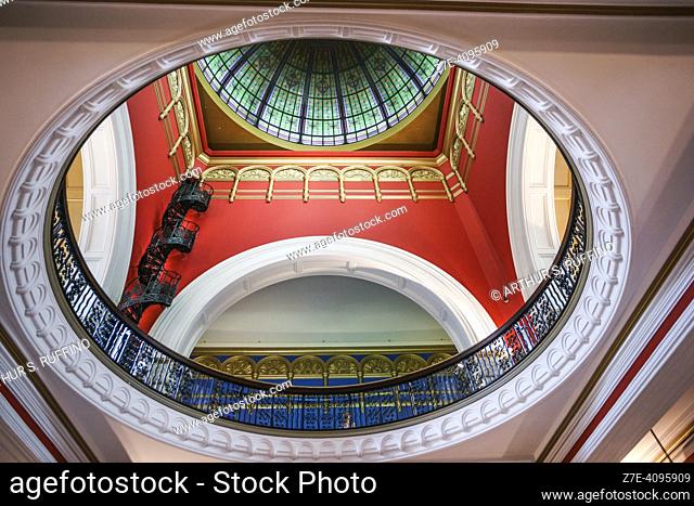 Ceiling dome of Queen Victoria building. Sydney, New South Wales, Australia