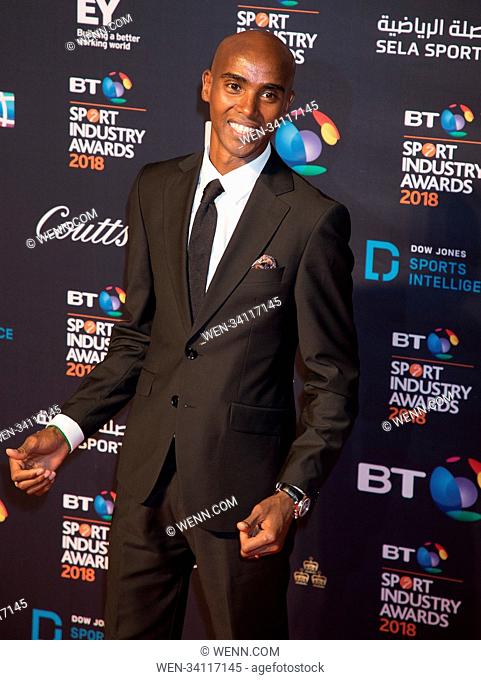 BT Sport Industry Awards, held at Battersea Evolution in London. Featuring: Mo Farah Where: London, United Kingdom When: 26 Apr 2018 Credit: WENN.com