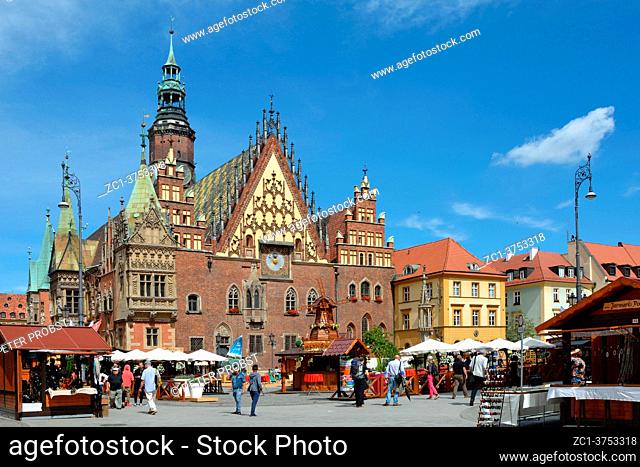 Old Town Hall on Market Square in the Old Town of Wroclaw - Poland