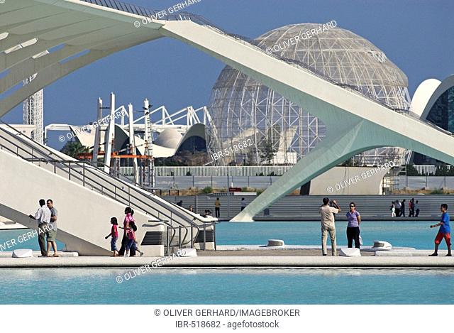 City of Arts and Sciences of architect Santiago Calatrava, City of Valencia, Spain, Europe