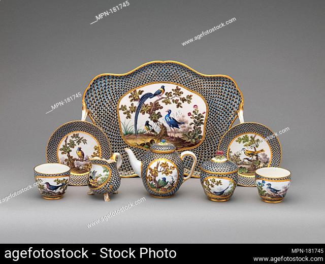 Teapot (part of a service). Factory: Sèvres Manufactory (French, 1740-present); Decorator: François-Joseph Aloncle (French