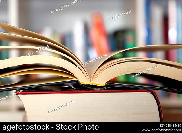 Close up of an open book