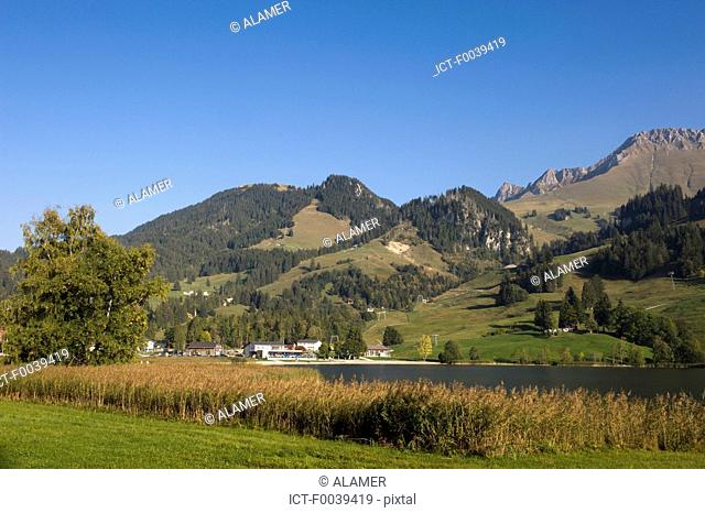 Switzerland, canton of Fribourg, landscape near Schwarzsee