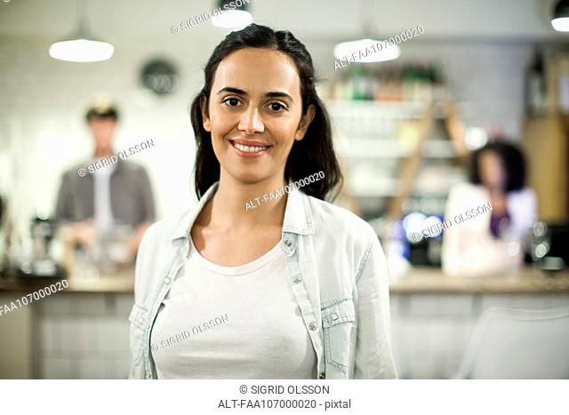 Cafe employee, portrait
