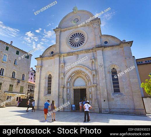 Sibenik, Sibenik-Knin County, Dalmatia, Croatia. Cathedral of St. James (Croatian: Katedrala sv. Jakova)