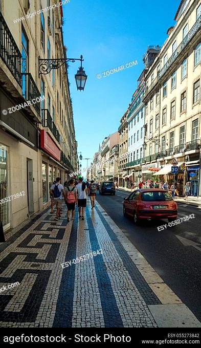 Road trip through Portugal from Lisbon to Sintra beautifully designed sidewalk