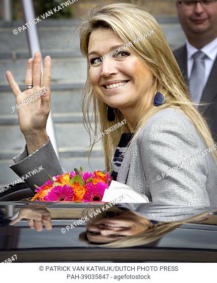 Princess Maxima of The Netherlands opens the Girlsday at TNO in The Hague, The Netherlands, 25 April 2013. On this day among 300 companies and educational...