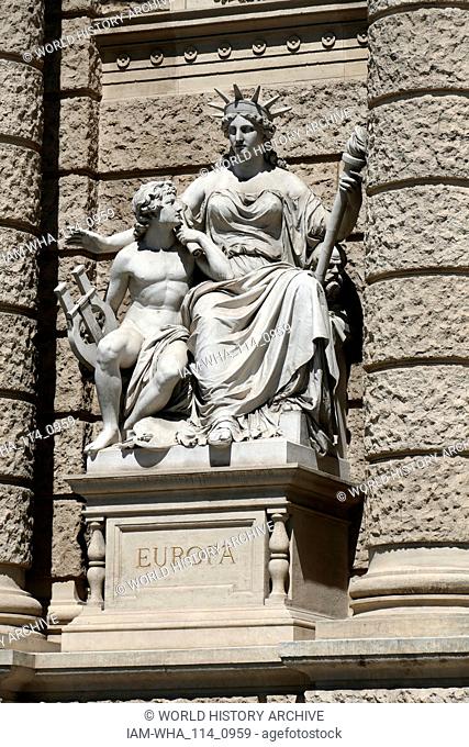 Statue in Maria-Theresien-Platz, Vienna, Austria. Maria Theresa (1717-1780), was the only female ruler of the Habsburg dominions and the last of the House of...