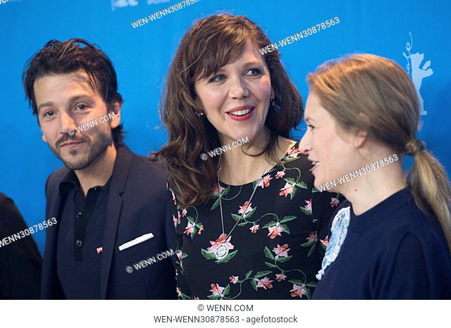 Members of the Jury attend a photocall and press conference to open the 67th Berlinale Film Festival in Berlin. Featuring: Diego Luna, Maggie Gyllenhaal