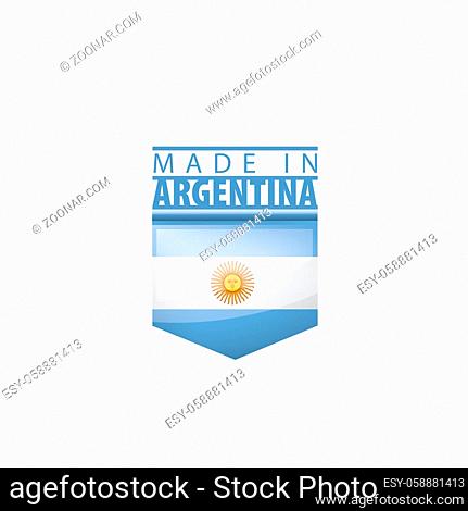 Argentina national flag, vector illustration on a white background