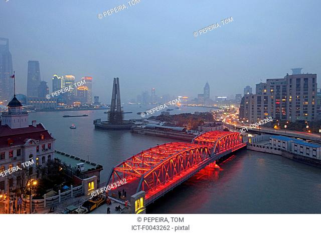 China, Shanghai, bridge of Nanpu