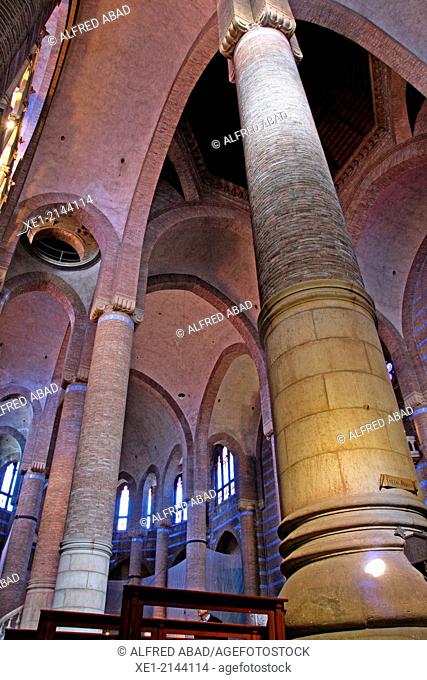 Church of Sant Pau modernist enclosure, arch. Lluis Domenech i Montaner, Barcelona, Catalonia, Spain