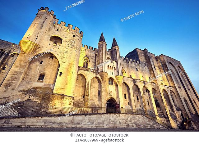 The Papal palace. UNESCO World heritage site. Avignon. Provence-Alpes-Côte d'Azur. France