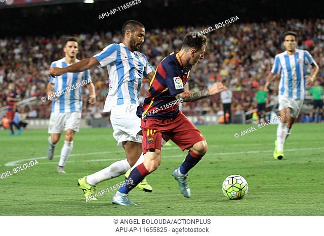 2015 Spanish la Liga Football FC Barcelona v Malaga Aug 29th. 29.08.2015. Nou Camp, Barcelona. Spain. FC Barcelona versus Malaga CF. Spain. La Liga