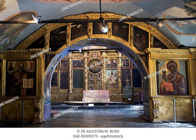 Interior of the Church of Prince Dimitri On Blood, inside the Kremlin (18th century), Uglich, Russia
