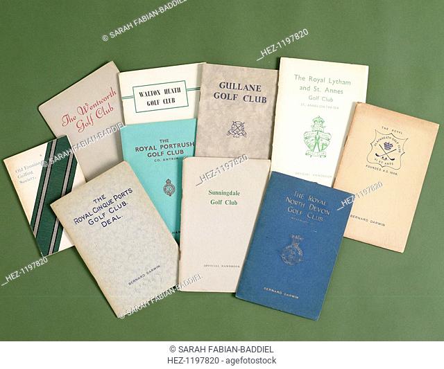 Various golf club handbooks and rulebooks, early 20th century