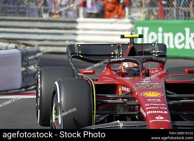 May 27th, 2022, Monaco Circuit, Monte Carlo, FORMULA 1 GRAND PRIX DE MONACO 2022 , in the picture Carlos Sainz Jr. (ESP), Scuderia Ferrari
