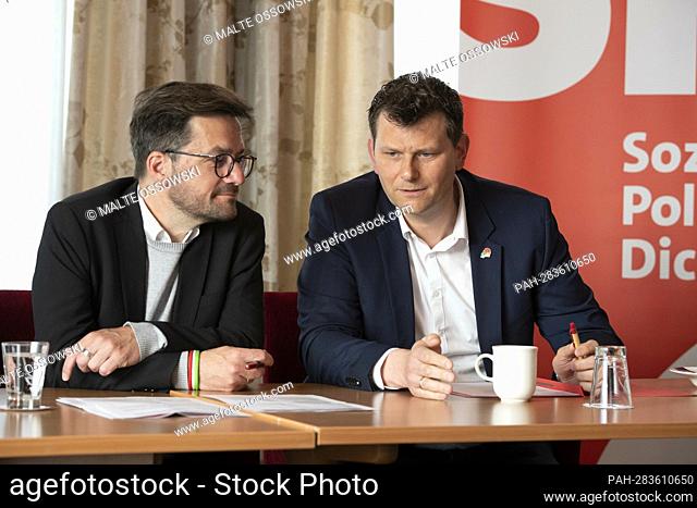 left to right Thomas KUTSCHATY, top candidate of the NRW SPD and chairman of the SPD state parliamentary group, and SPD top candidate for the 2022 state...