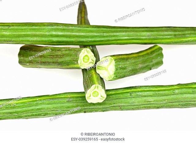This long green vegetable is called Drumstick or Moringa and comes from Drumstick Tree, also known Moringa Oleifera Tree