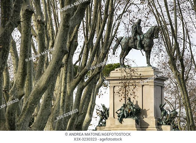 Equestrian statue of Garibaldi, Piazzale Garibaldi, Rome, Italy