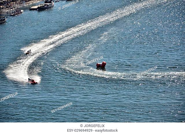 Boat racing in the F1H2O World Championship 2015 at Porto Portugal