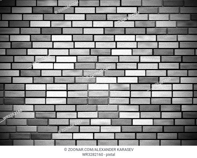 Abstract generated white grey bricks wall surface vintage background