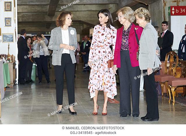 Queen Letizia of Spain, The former Queen Sofia attend 'Rastrillo Nuevo Futuro' on November 19, 2019 in Madrid, Spain