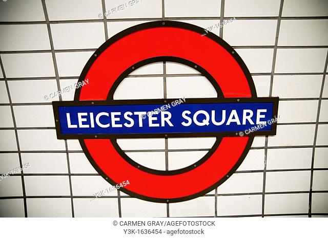 Leicester square station banner
