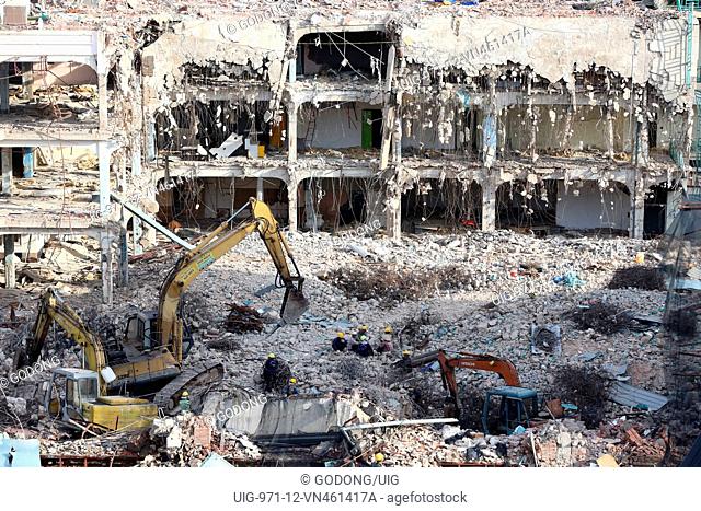 Demolition site in Ho Chi Minh city