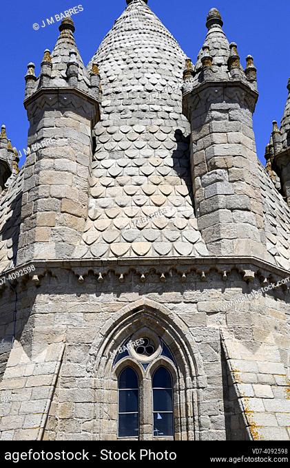 Evora Cathedral (Se de Evora), lantern tower. Alentejo, Portugal