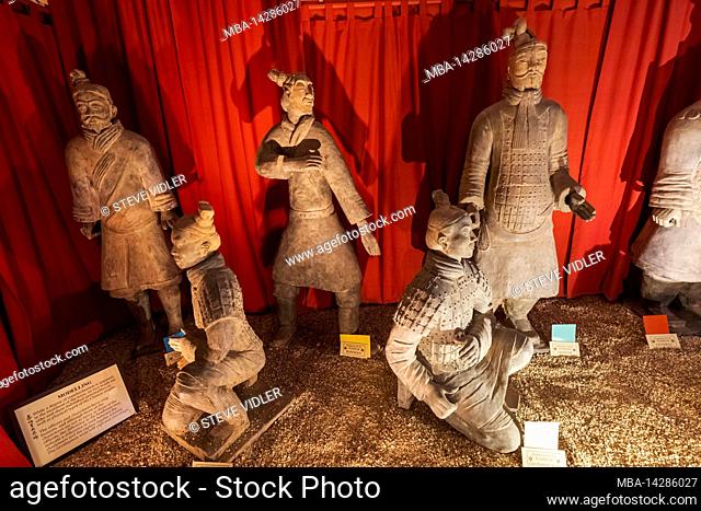 England, Dorset, Dorchester, Terracotta Warriors Museum, Exhibit of Replica Terracotta Warriors from Xian in China