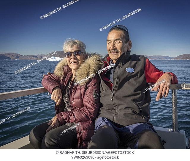 Couple on Boat - Eiriksfjordur, Qaqortoq , South Greenland