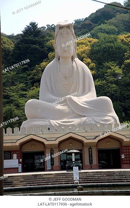 The Ryozen Kannon is a war memorial commemorating the Japanese who died during World War II. The 24 metre concrete and steel statue of the Bodhisattva...